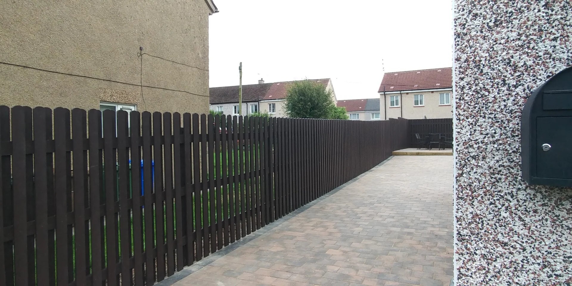 Recycled plastic fence boards and posts
