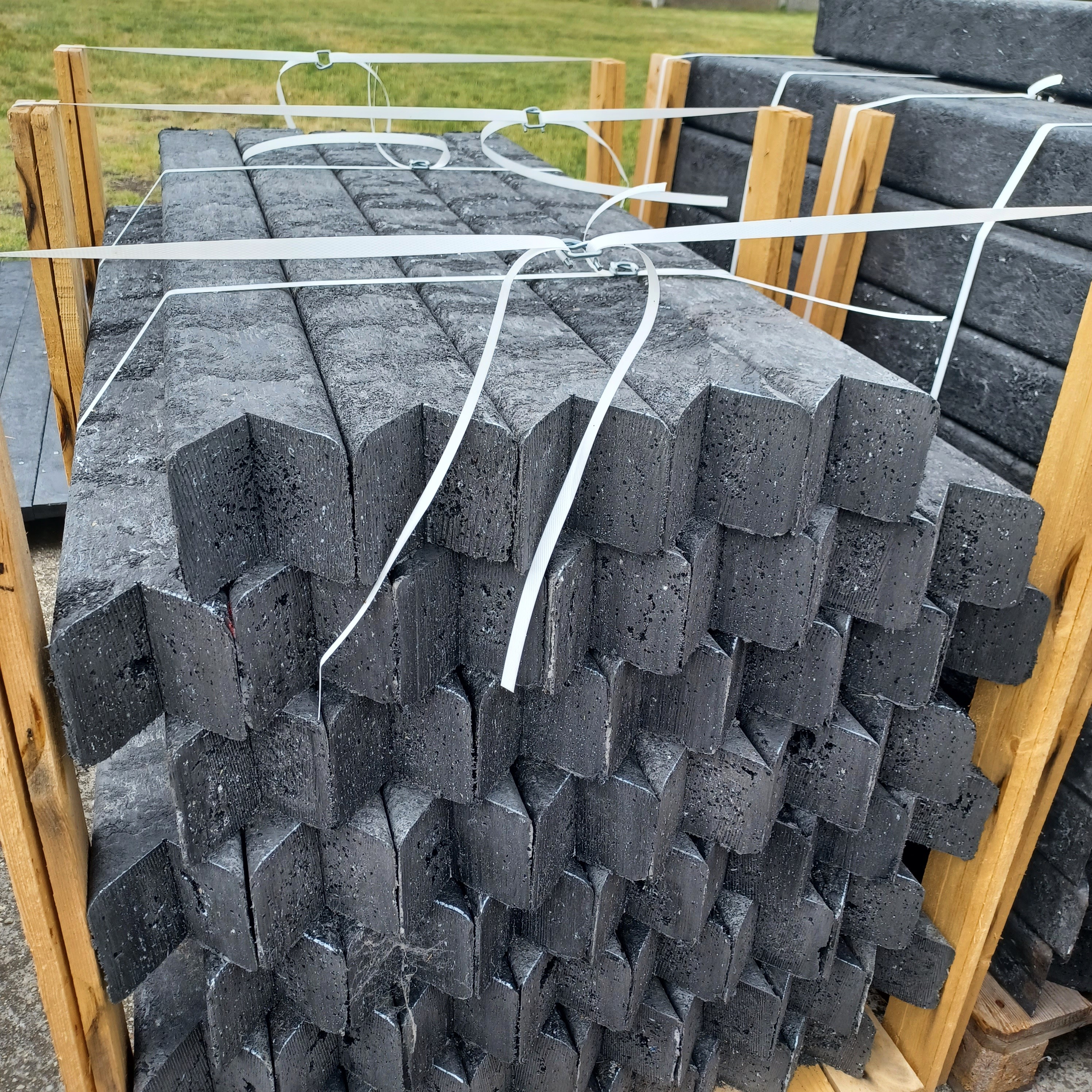 Close-up of recycled plastic material texture